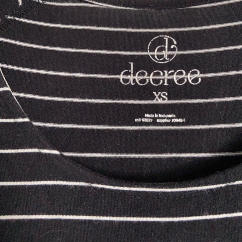 Black/white stripe cozy swing dress - Picture 5 of 5